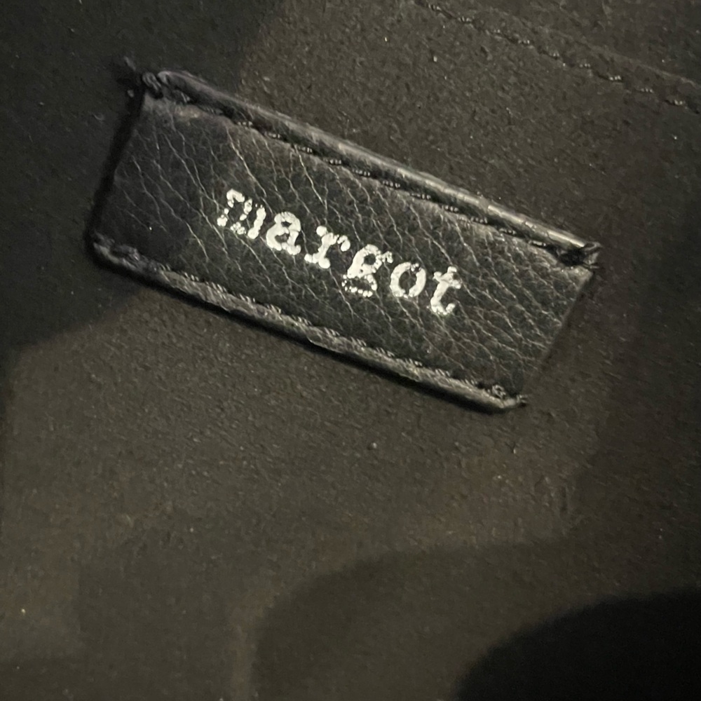 MARGOT Amazing Soft Black Leather Bucket Bag Purse - Picture 5 of 11